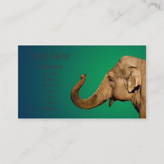 なびく象 名刺 (正面)