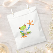 なびく赤い目の木のカエルイラストレーション フェイバーバッグ (クリップ留めされた状態)