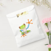 なびく赤い目の木のカエルイラストレーション フェイバーバッグ (封をした状態)