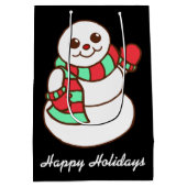 なびく雪だるま抱き枕 ミディアムペーパーバッグ (裏面)