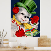 なびく雪だるま ポスター (キッチン)