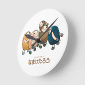 なまけたろうの ラウンド壁時計 (傾斜)