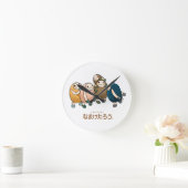 なまけたろうの ラウンド壁時計 (ホーム)