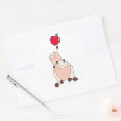 なまけたろうステッカー はな ラウンドシール (封筒)