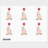 なまけたろうステッカー はな ラウンドシール (シート)