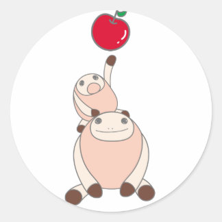 なまけたろうステッカー　はな ラウンドシール