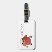 なまけたろう（ピンク）ラゲッジタグ ラゲッジタグ (正面縦)