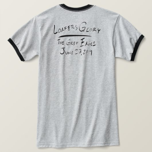 なまけ者の栄光の手書きの矢 Tシャツ (デザイン裏面)