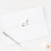 なまけ者の猫 – 何? – 猫 ラウンドシール (封筒)