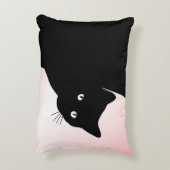 なまめかしい黒猫 ピンク アクセントクッション (裏面(縦))