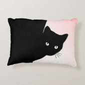 なまめかしい黒猫 ピンク アクセントクッション (裏面)
