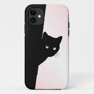 なまめかしい黒猫 ピンク iPhone 11 ケース