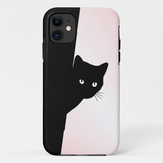 なまめかしい黒猫 ピンク Case-Mate iPhoneケース (裏面)