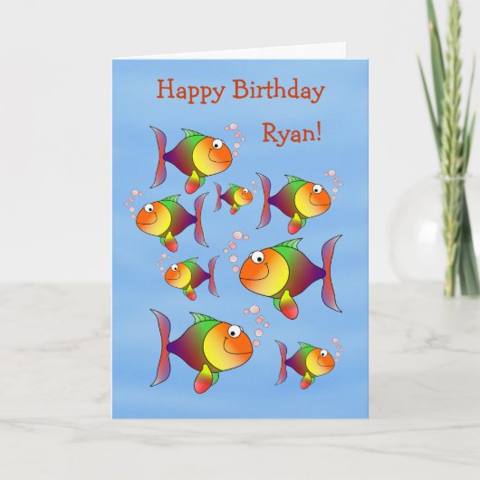 なま臭いおもしろいの子供のパーソナライズなバースデー・カード カード (正面)