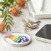 なま臭い虹のロゴを感じること キーホルダー (側面)