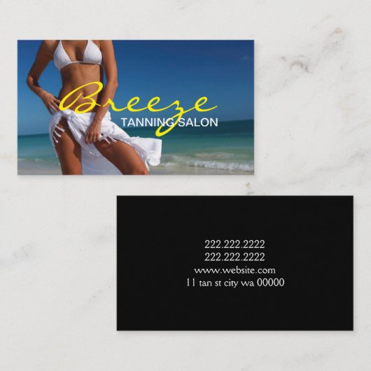 なめしサロンスパ名刺 名刺 (正面/裏面)