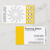 なめしサロン切り抜きパンチカード ロイヤリティカード (正面/裏面)