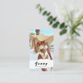 なめしサロン名刺 名刺 (スタンド正面)