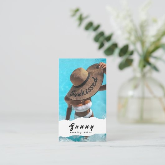 なめしサロン名刺 名刺 (スタンド正面)