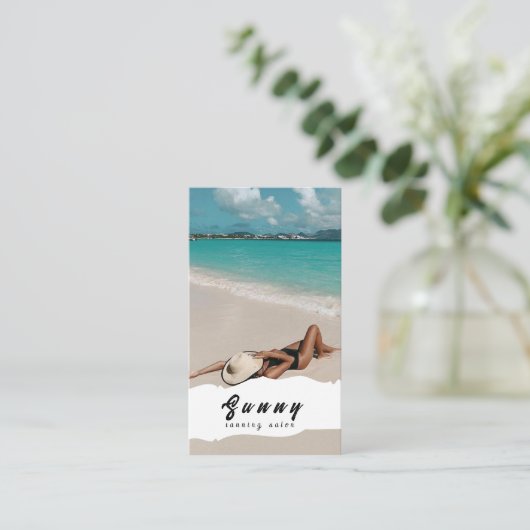 なめしサロン名刺 名刺 (スタンド正面)