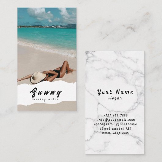 なめしサロン名刺 名刺 (正面/裏面)