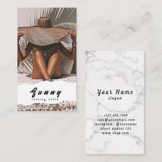 なめしサロン名刺 名刺 (正面/裏面)