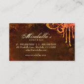 なめし名刺グリッターサロン茶橙 名刺 (裏面)