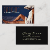 なめし、サロン、美しい、美容学名刺 名刺 (正面/裏面)