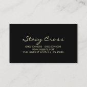 なめし、サロン、美しい、美容学名刺 名刺 (裏面)