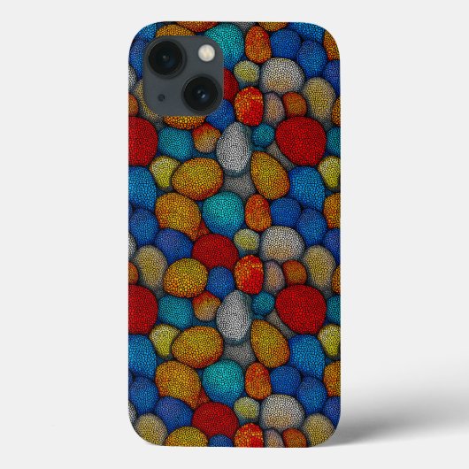なめらかな小石のミニマルな自然石のデザイン Case-Mate iPhoneケース (裏面)