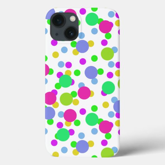 なめらかな抽象的円楽しいコンフェティドット鮮やか Case-Mate iPhoneケース (裏面)