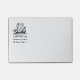 なめらかな海は熟練の船乗り引用文 ポストイット