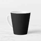なめらかな濃い黒のテクスチャ背景 カフェラテマグ (左アングル)