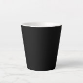 なめらかな濃い黒のテクスチャ背景 カフェラテマグ (正面)