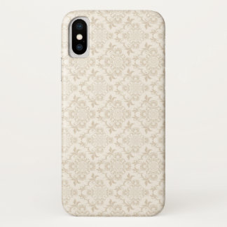 なめらかな花柄の装飾 iPhone X ケース