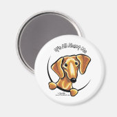 なめらかな赤のダックシュント私の周り マグネット (正面/裏面)