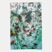 なめらかな青い抽象芸術キッチンタオル、抽象芸術ホーム キッチンタオル (縦)