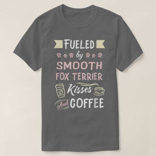 なめらかなFoテリアキスとコーヒー Tシャツ (デザイン正面)