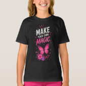 🦋 なりたい自分になろう 思春期の女の子の引用 🦋 Tシャツ (正面)