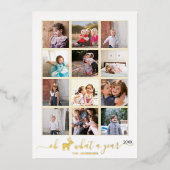 なんていう年の瀬の写真コラージュだ 箔シーズンカード (正面)