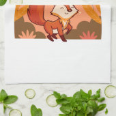 なんてこったい！かわいい狐 キッチンタオル (折り畳み)