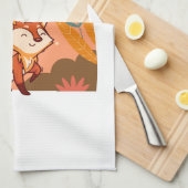 なんてこったい！かわいい狐 キッチンタオル (四つ折り)