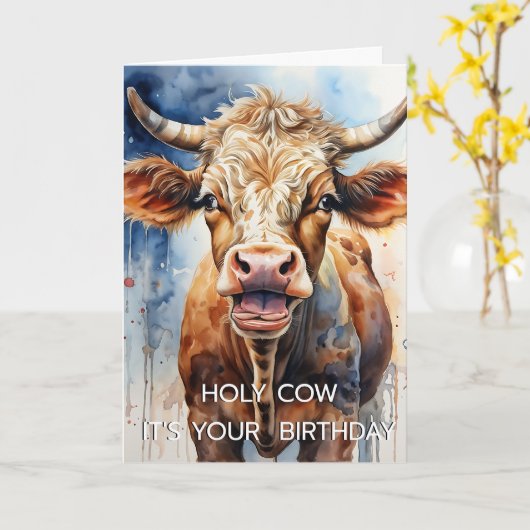 なんてこった誕生日! カード (黄色い花)