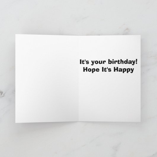 なんてこった！お前の誕生日だ！幸せでありたいと願う カード (内部)