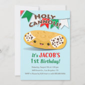 なんてこった!かわいい少年の誕生日パーティー 招待状 (正面)