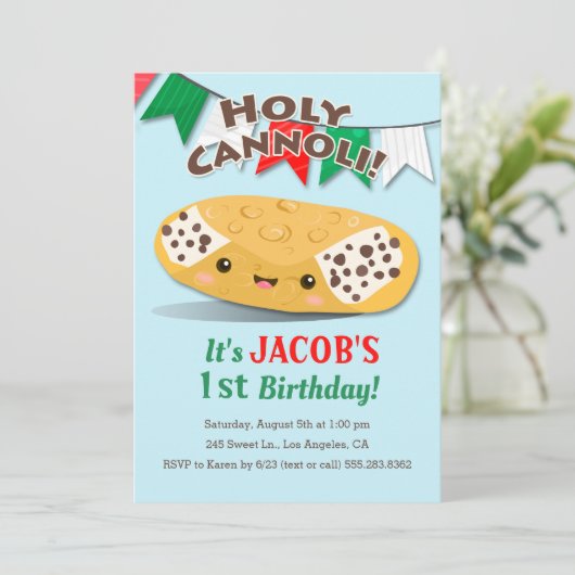 なんてこった!かわいい少年の誕生日パーティー 招待状 (スタンド正面)