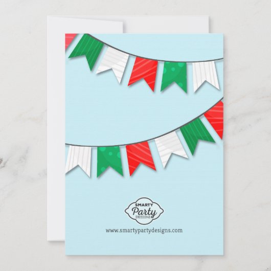 なんてこった!かわいい少年の誕生日パーティー 招待状 (裏面)