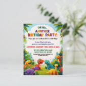 なんてこった！また恐竜をテーマにした誕生日パーティーだ ポストカード (スタンド正面)