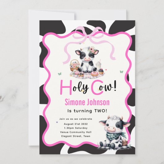 なんてこった！オンライン子供の誕生日テンプレートデジタル 招待状 (正面)