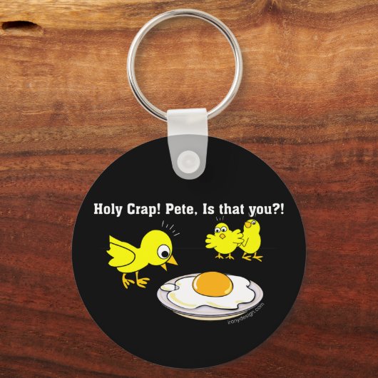 なんてこった!ピートあなたなの?ユーモア キーホルダー (裏面)